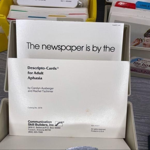 vintage descripto cards for adults with aphasia & phonics books - Picture 3 of 8